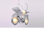 Modern Aluminum Glass Motorcycle Chandelier