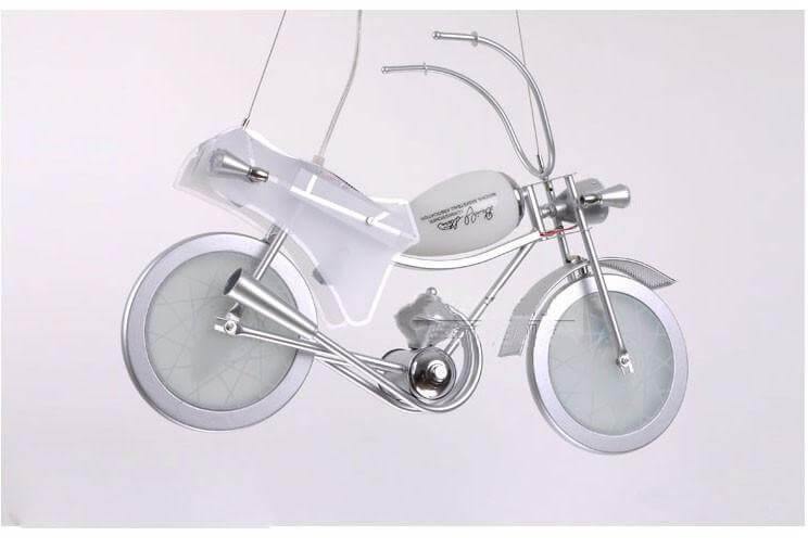 Modern Aluminum Glass Motorcycle Chandelier