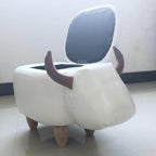 Cow Shape Ottoman Home decor with Storage