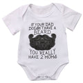 Funny ''If your dad doesn't have a beard, you really have 2 moms; baby Bodysuit