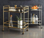 Designer Style Stainless Steel Gold Silver Dinner Side  Table Organizer