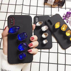 Luxury iPhone X Finger Diamond Ring Case