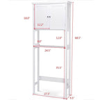 Toilet Storage Space Saver Towel Rack Shelf Modern Bathroom Cabinet Home