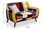 Contemporary Colorful Cute Modern Double Sofa Couch