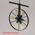 Luxury Wheel Loft Style Vintage Hanging Light Lamps