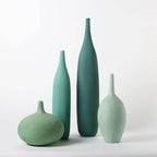 Interior Green Resin Flower Stone Vase for Home Decoration
