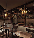 Loft Circular Globe Ball Iron Bird Cage Hanging Light Lamps