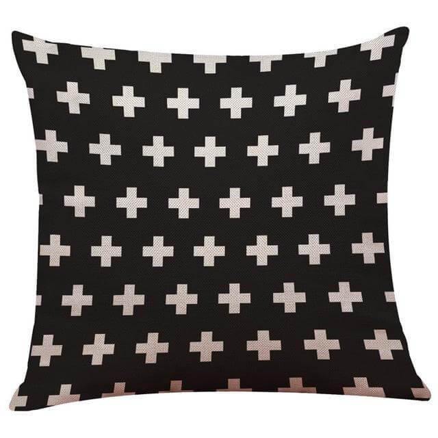 Geometrical Lovely Black and White Home Pillow Cases