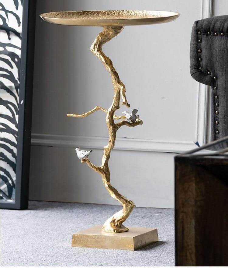 Aluminum Modern Tree Branches Coffee Side Table