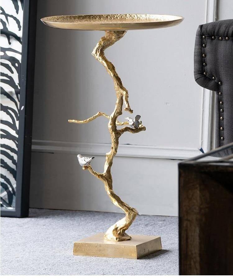 Aluminum Modern Tree Branches Coffee Side Table