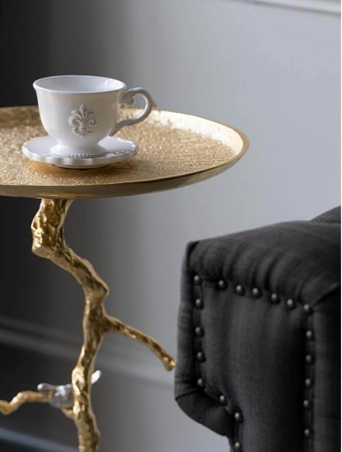 Aluminum Modern Tree Branches Coffee Side Table
