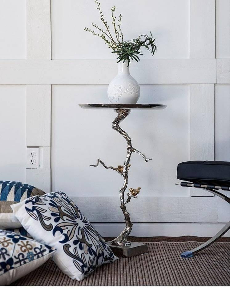 Aluminum Modern Tree Branches Coffee Side Table