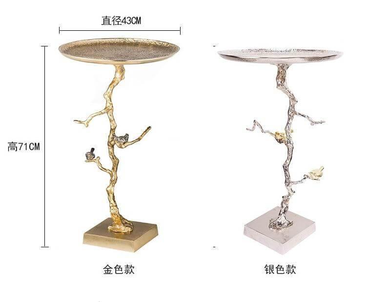 Aluminum Modern Tree Branches Coffee Side Table