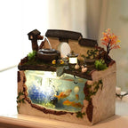 Tropical Fish Aquarium with Fountain