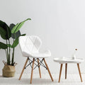 Modern Nordic Leather Wood Chair