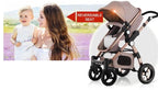 Luxury 3 in 1 Portable Higher Land-scape Carriage Foldable Baby Stroller