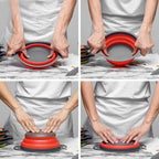 Foldable Silicone Colander Fruit Vegetable Washing Basket
