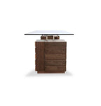 Futuristic Walnut Protractor Modern Desk