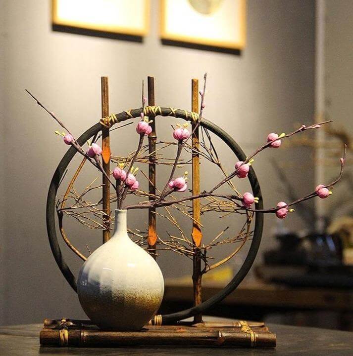 Handmade Bamboo Ceramic Flower Vase