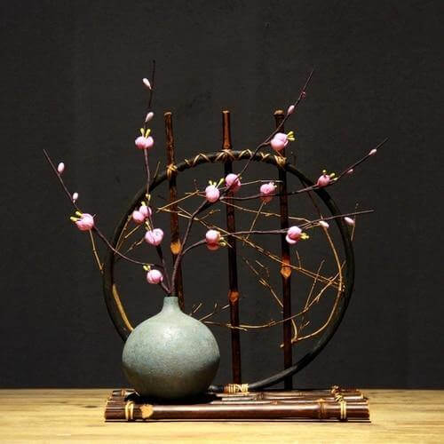 Handmade Bamboo Ceramic Flower Vase