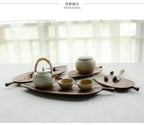 Walnut Snack Tray Leaf Plates