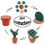 Non-Slip Cactus Coaster Set