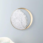 Waning Gibbous Moon Led Marble Wall Lamp