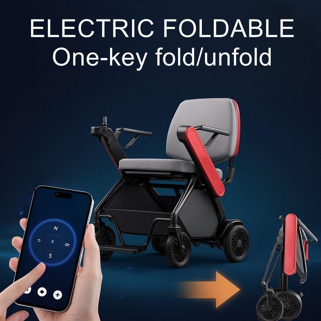 Secure Way Compact Foldable Electric Weather-Resistant Travel Scooter
