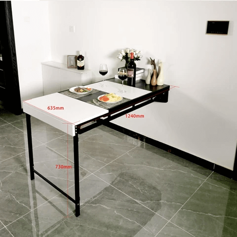 Foldable Multifunctional Wall-Mounted Shelf Table