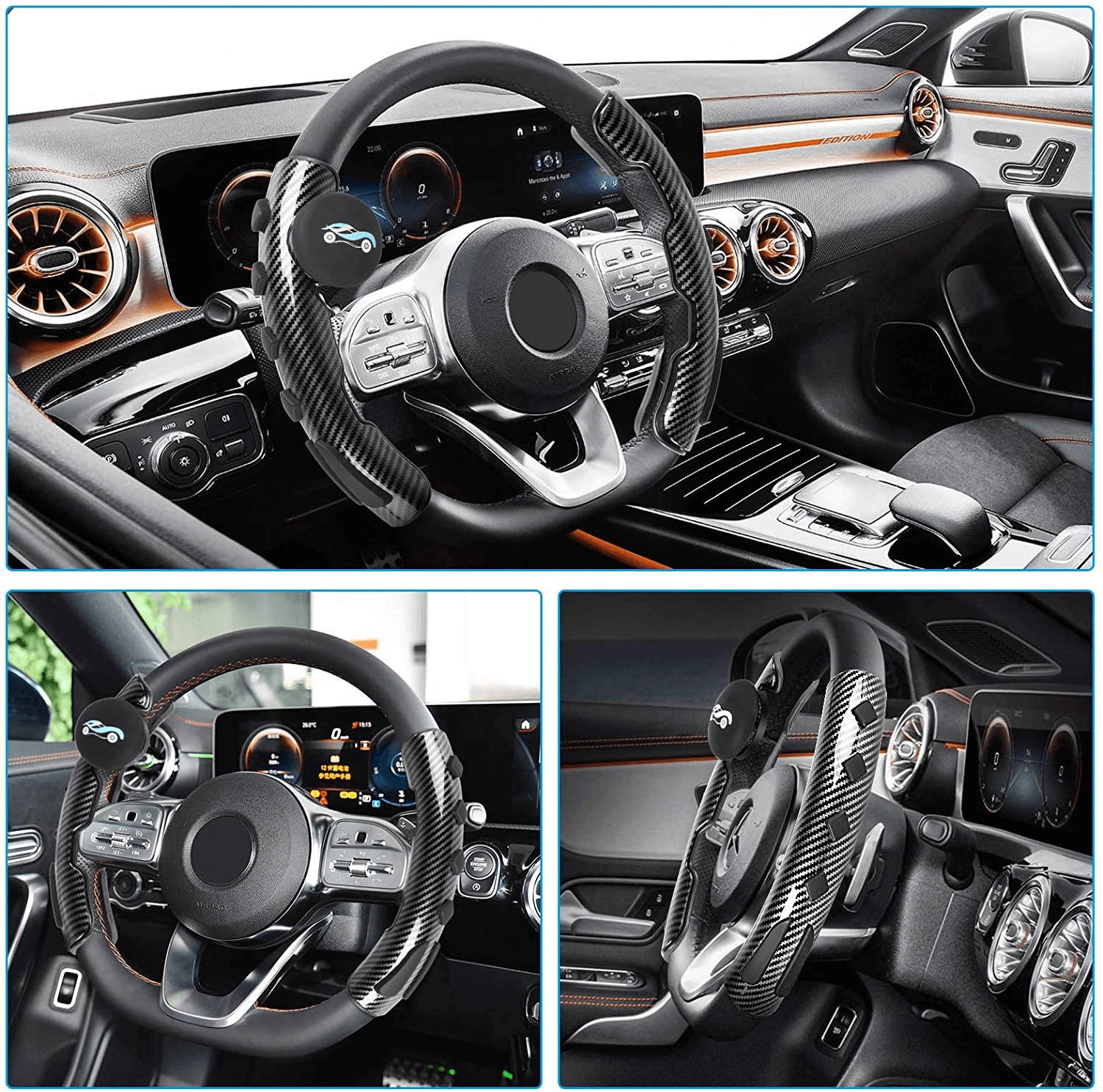 Universal Anti-Slip Car Steering Wheel Booster Cover