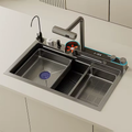 Honeycomb Digital Nano Integrated Stainless Steel Waterfall Sink