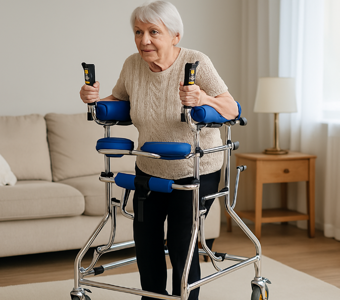 6-Wheel Rehabilitation Anti-Rollover Senior Walker