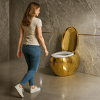 Golden Egg Shape Intelligent Auto Wash Toilet