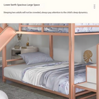 Loft-Style House Roof Frame Playhouse Bunk Bed