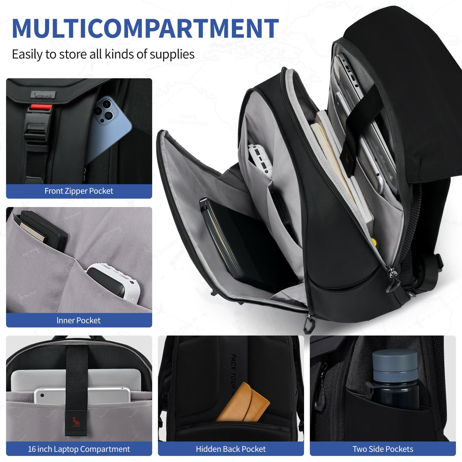 OIWAS Weight Reduction Function 16” Laptop Backpack