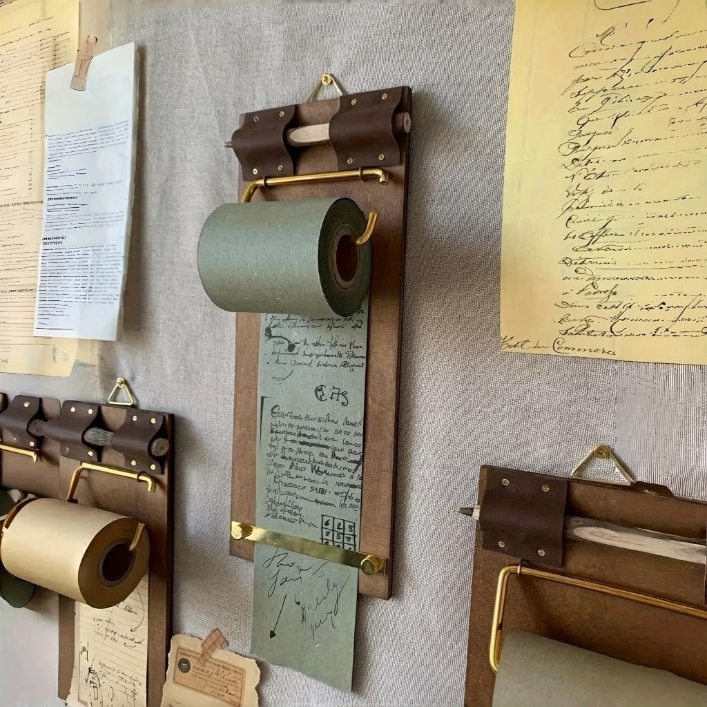 Roll-Note Wooden Clipboard