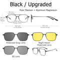 Pure Titanium Magnetic Clip-On Glasses