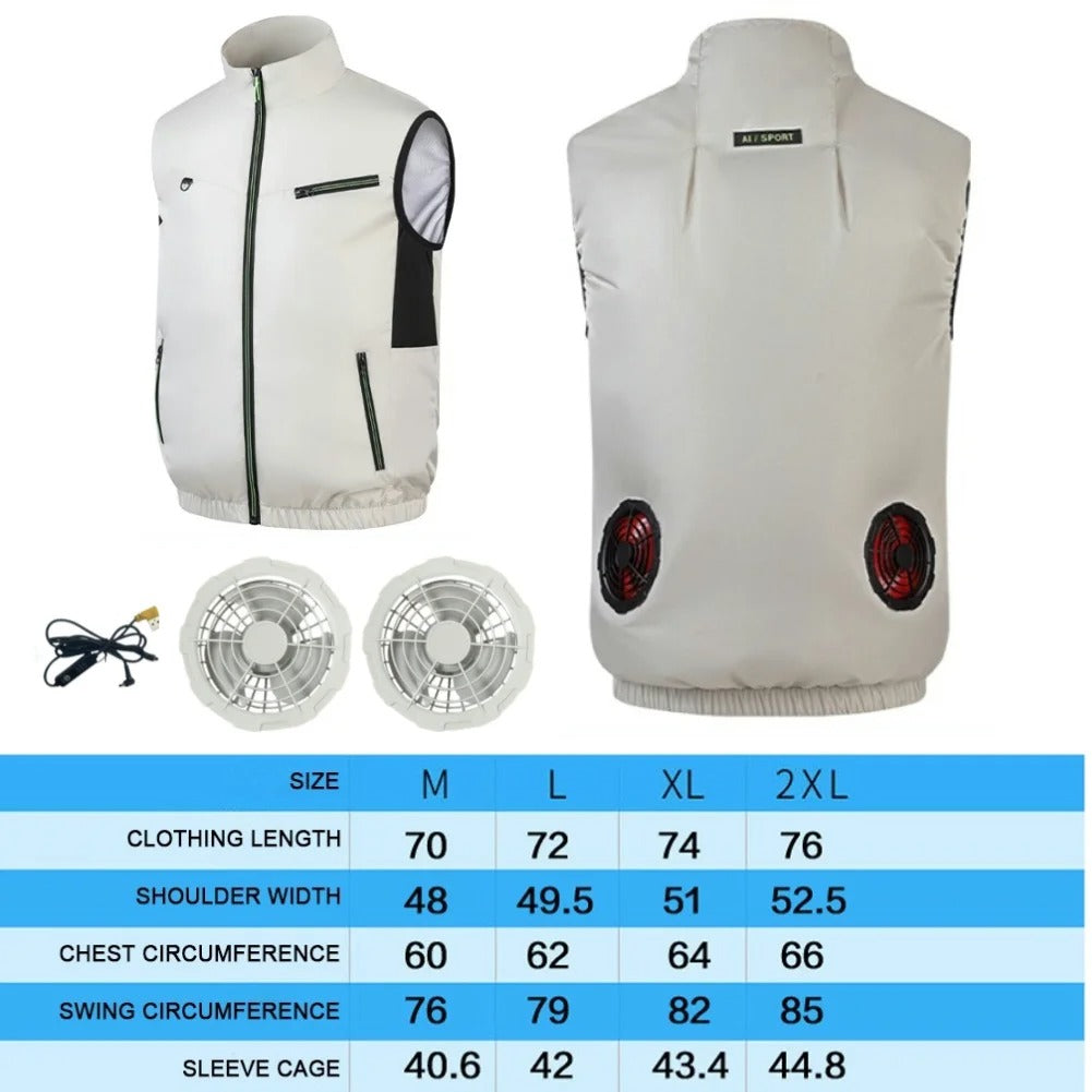 Ultra Breeze Built-In Fan Lightweight Summer Cooling Vest