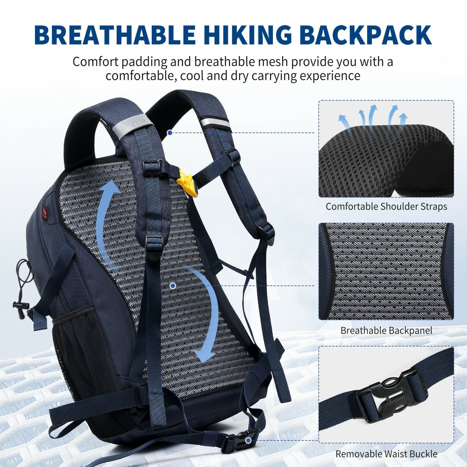OIWAS 20L Lightweight Outdoor Hiking Backpack